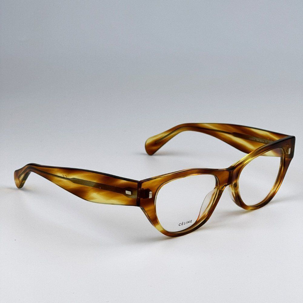 NEW Celine CL50012I 056 Havana Cat Eye Women Eyeglasses CL 50012I - Picture 6 of 10